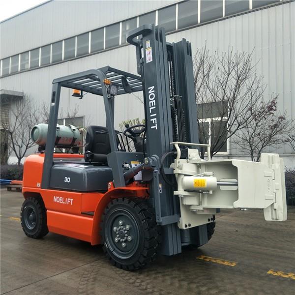 LPG GASOLINE Forklift Truck With Paper Roll Clamp