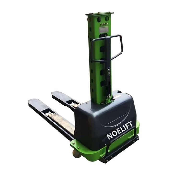 Customized New 500kg Self Loading Electric Pallet Stacker Warehouse Equipment Can Use Car With 800mm, 1000mm, 1300mm Lift Height
